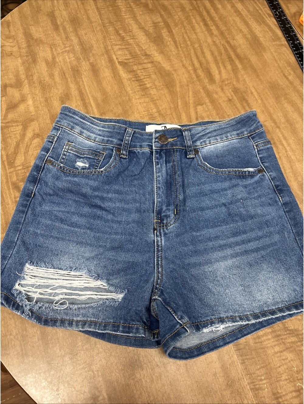 Flying Angel SZ 11/30 Women Blue Shorts Distressed